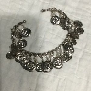 3.5 inch silver belly dancing bracelet.